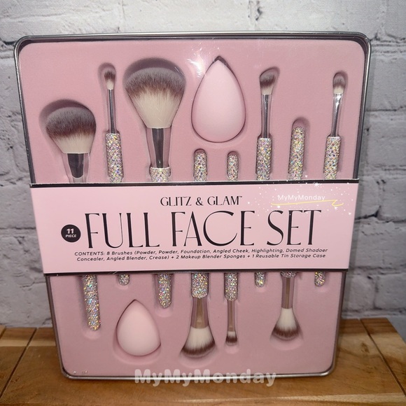 Glitz & Glam Bling Makeup Brush Set 11pcs - Picture 2 of 6